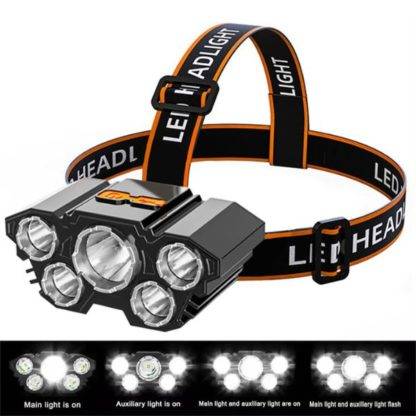 Lampa za glavu sa 5 LED dioda - Slika 2