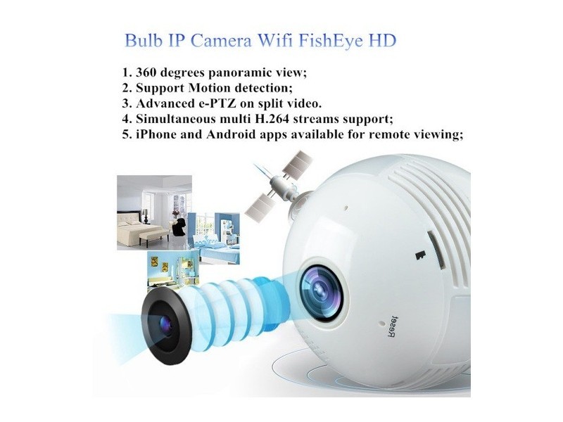 Sijalica Spy WIFI kamera - Slika 2
