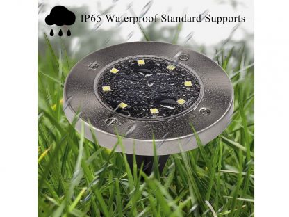 4 Ubodne Solarne Disk Svetiljke – 8 Led dioda - Slika 9