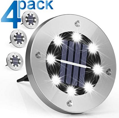 4 Ubodne Solarne Disk Svetiljke – 8 Led dioda - Slika 4