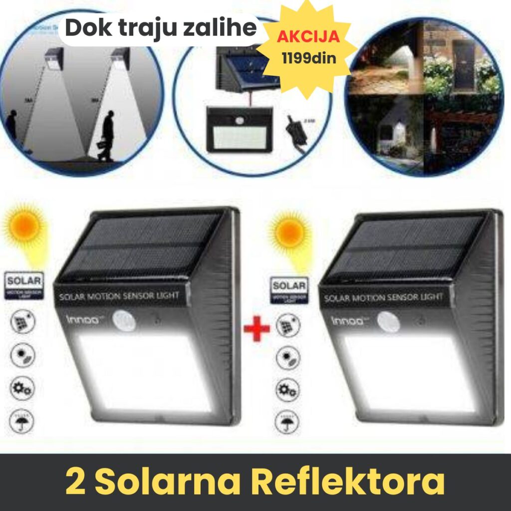 2 Solarna Led Reflektora (20 dioda) za 1200din!