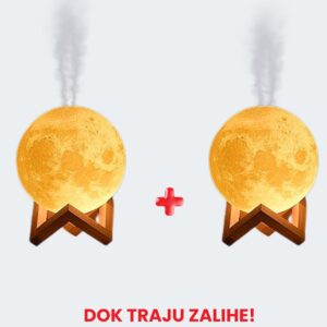3D Mesec lampa – aroma difuzer 1+1 GRATIS + POKLON 12 MIRISNIH ULJA!!