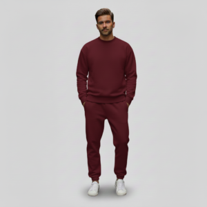 muski komplet trenerke oversize maslinasto borko burgundy