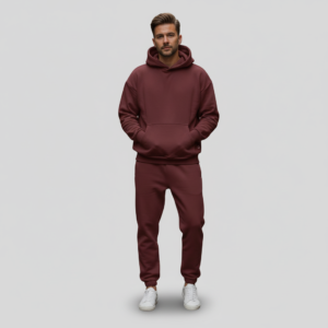 Oversize komplet – kapuljača + džep BURGUNDY/BORDO