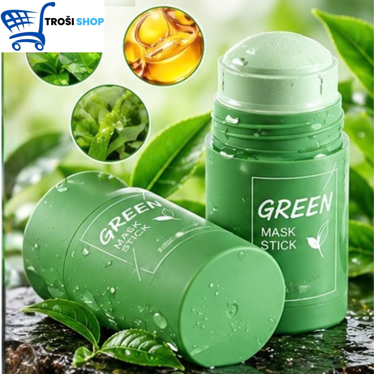 Green maska za lice od zelenog čaja 1+1 GRATIS - Slika 4