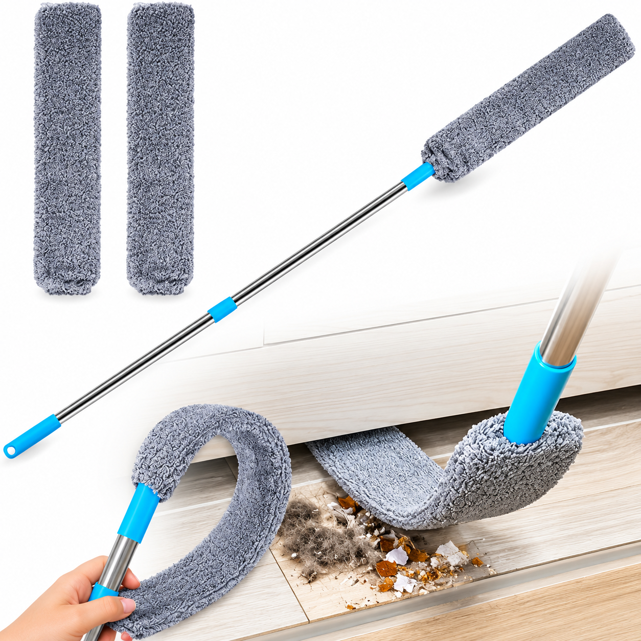 Savitljivi brisko za čišćenje teško dostupnih mesta – savitljivi mop (savitljivi brisko za pod) 1+1 GRATIS! - Slika 3