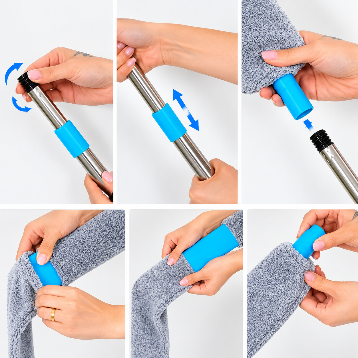 Savitljivi brisko za čišćenje teško dostupnih mesta – savitljivi mop (savitljivi brisko za pod) 1+1 GRATIS! - Slika 4